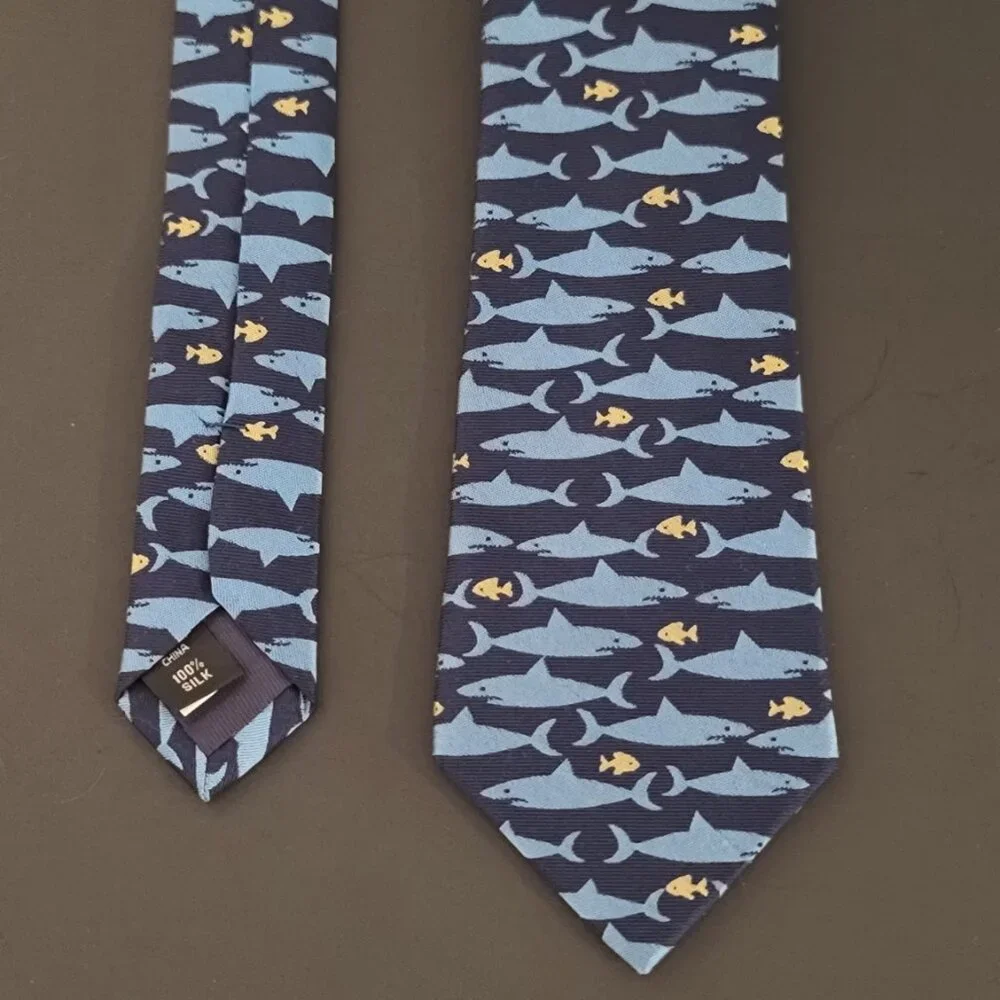 Lord & Taylor Blue Shark Boy's Tie